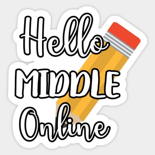 Online Hello Grade Virtual Back to School 2020 - Hello Middle School Online Sticker